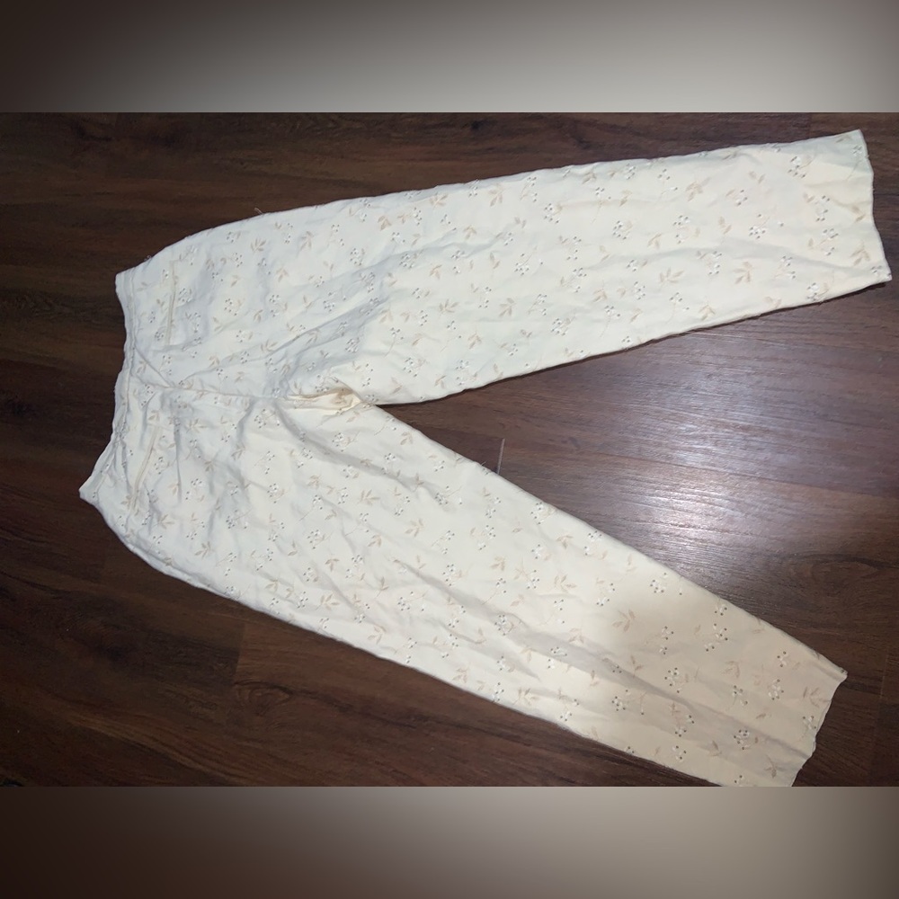 Burns embroidered floral beaded pants fall formal classic boho y2k vintage - Picture 5 of 7
